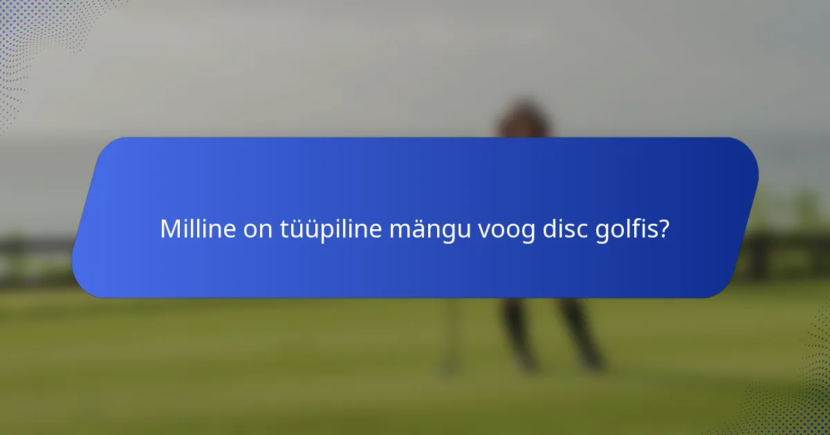 Milline on tüüpiline mängu voog disc golfis?